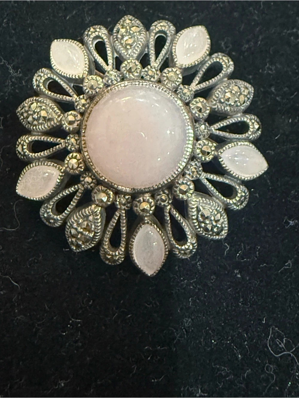 Vintage Judith Jack marquisite Floral Brooch